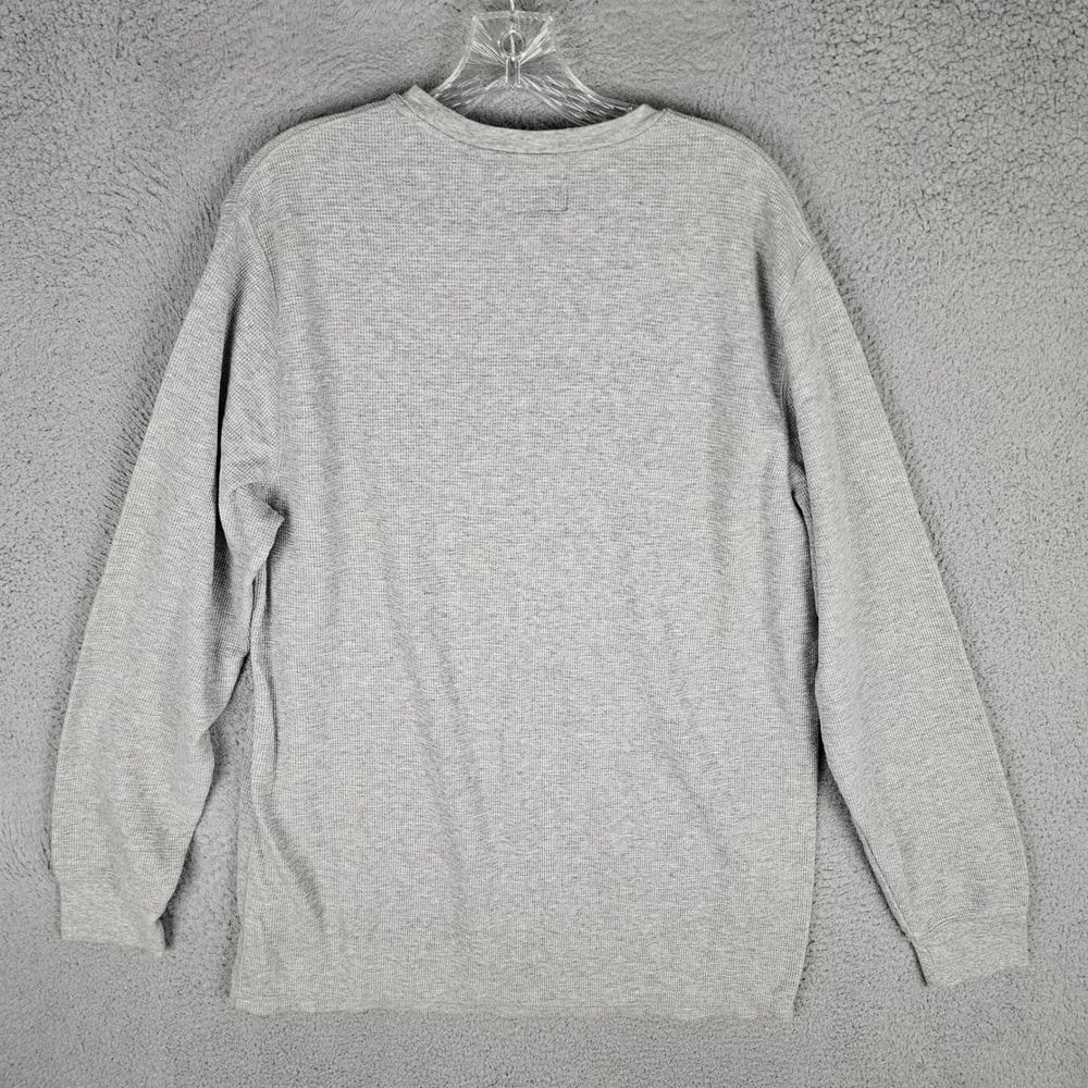 Polo Ralph Lauren Sleepwear Mens XL Grey Polo Bear Waffle Thermal Long Sleeve